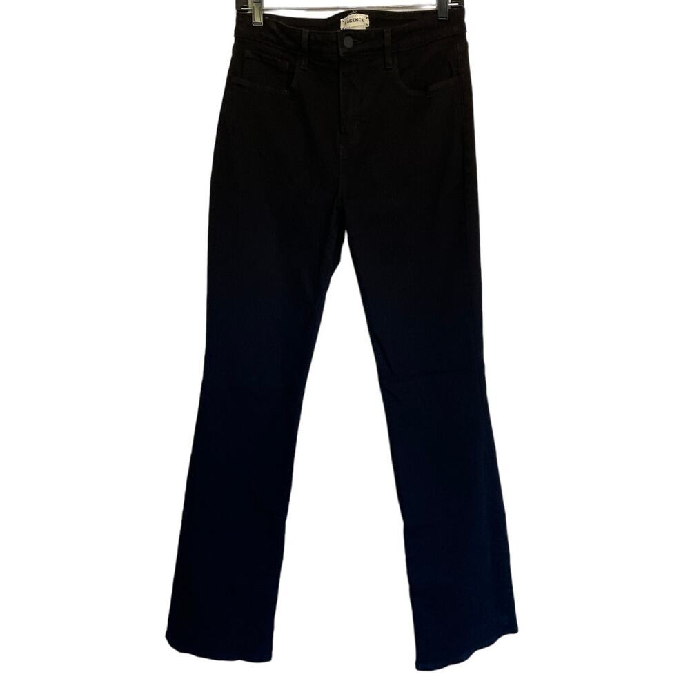 L'Agence Oriana High Rise Straight Jeans - Noir